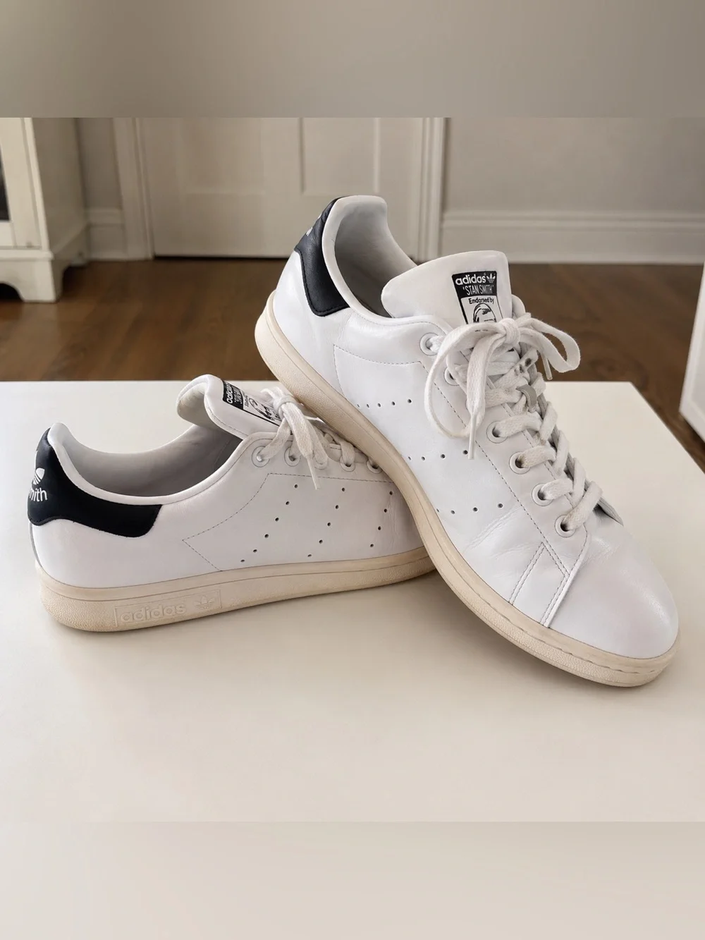 Adidas Stan Smith Primegreen White Navy Men’s Size 11 Classic Sneakers